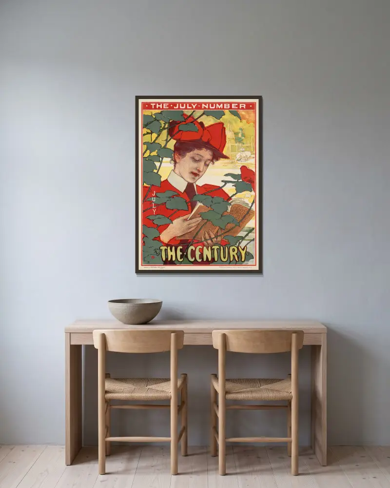 The Century. Die Juli-Ausgabe von Edward Henry Potthast gerahmt an einer Wand