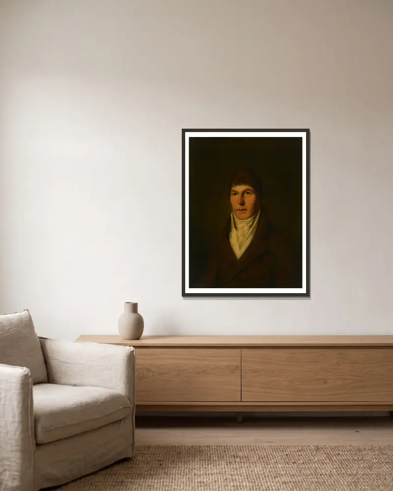 Dr. Mackenzie från Edinburgh av Sir Henry Raeburn inramad på en vägg