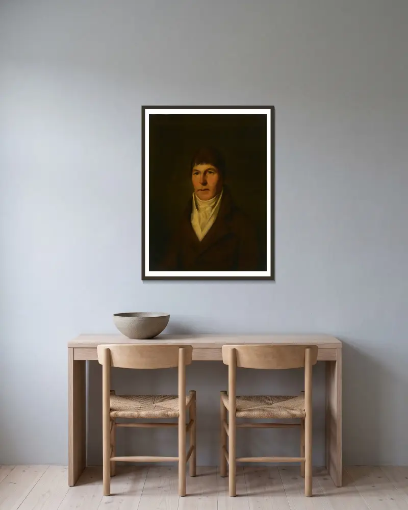 Dr. Mackenzie från Edinburgh av Sir Henry Raeburn inramad på en vägg