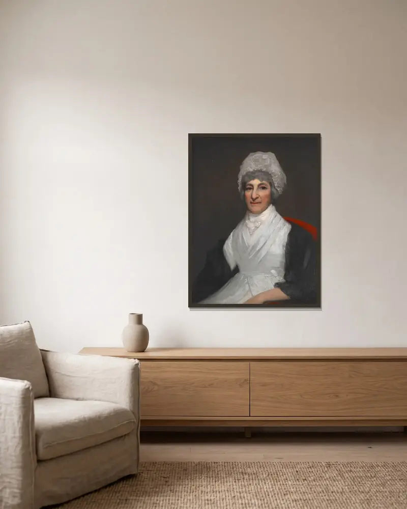 Porträt von Anne Dix Heineker von Sir Henry Raeburn gerahmt an einer Wand