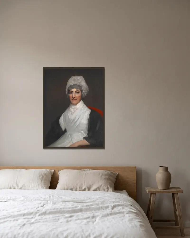 Porträt von Anne Dix Heineker von Sir Henry Raeburn gerahmt an einer Wand