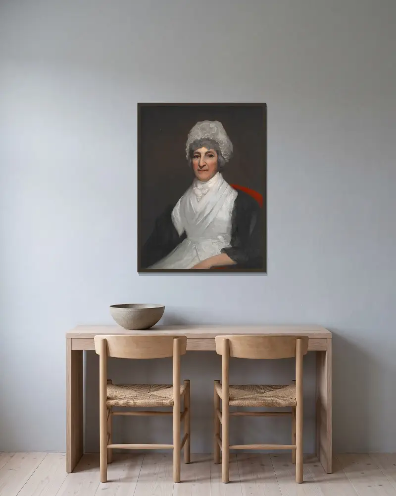 Porträt von Anne Dix Heineker von Sir Henry Raeburn gerahmt an einer Wand