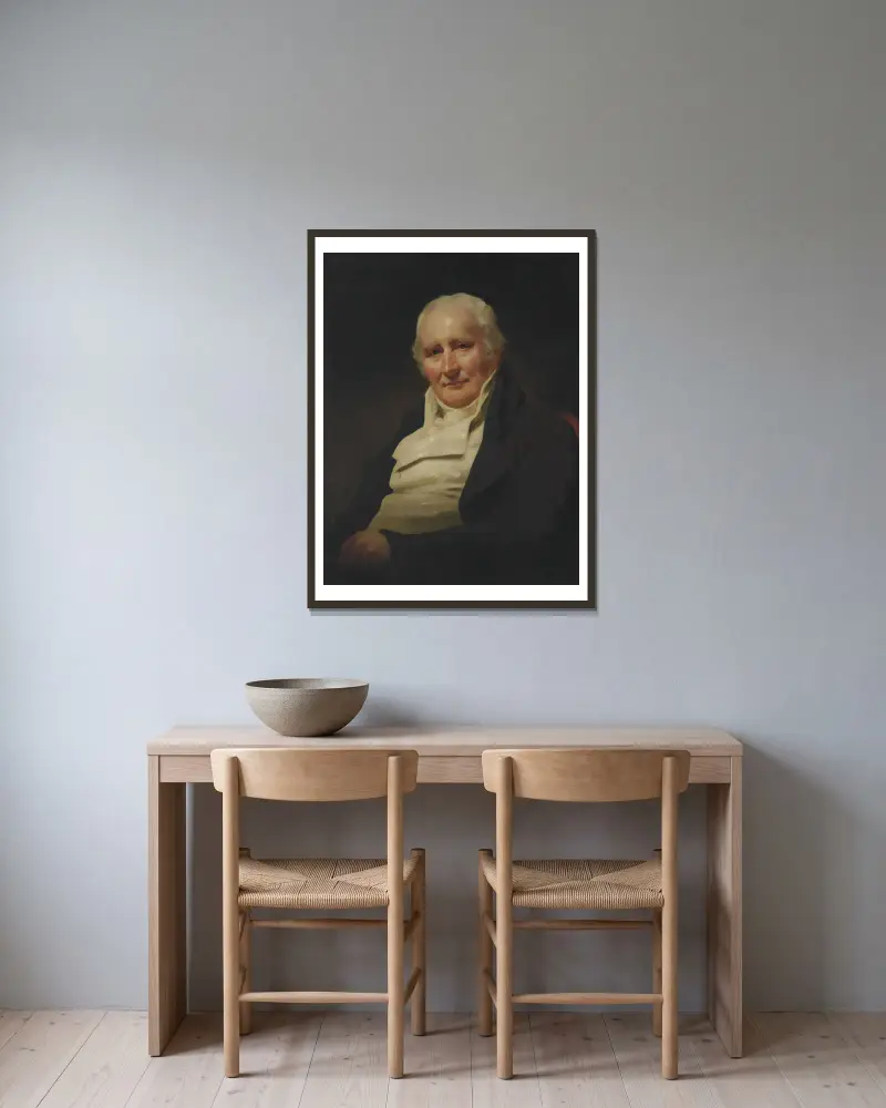 Porträtt av Mr. Spottiswood av Sir Henry Raeburn inramad på en vägg