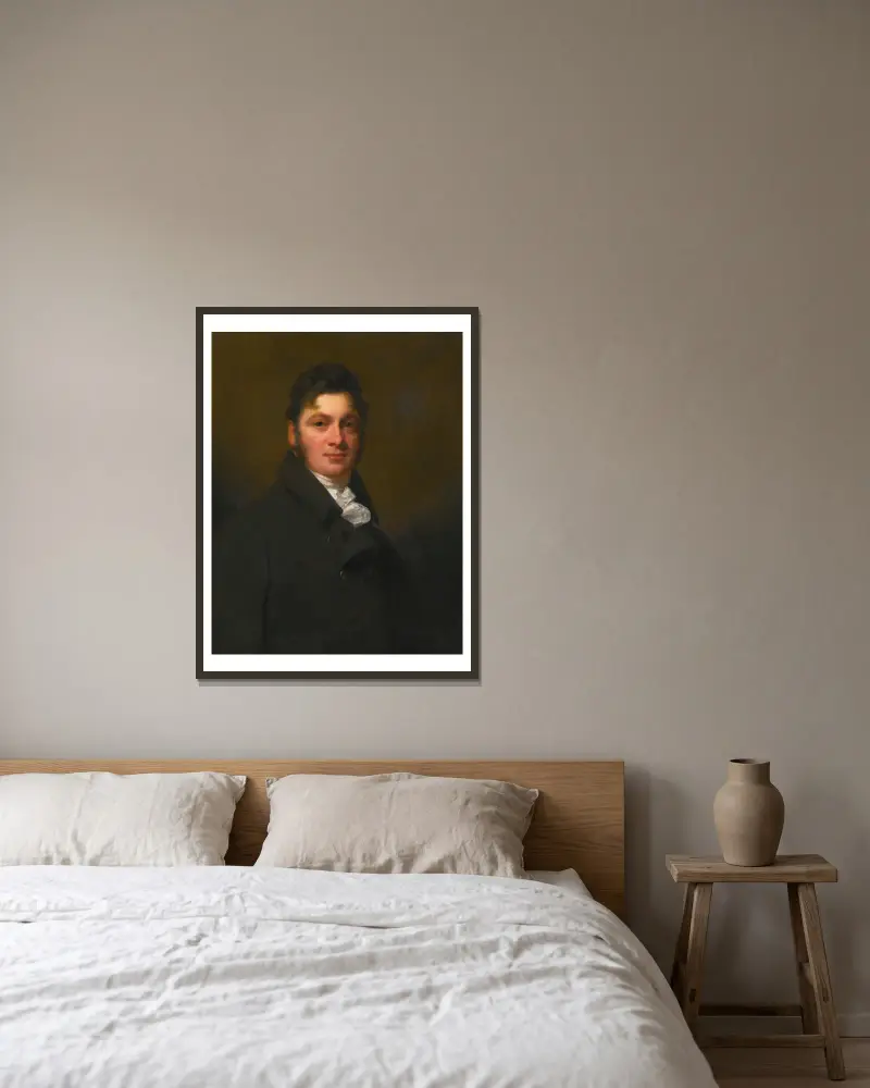 Porträtt av Ralph Anthony Ironside av Tannochside, Lanarkshire av Sir Henry Raeburn inramad på en vägg
