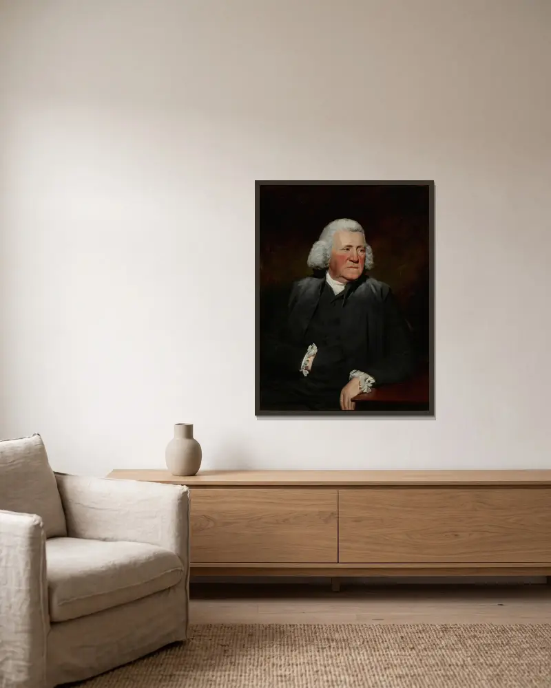 Porträtt av Thomas Wood av Sir Henry Raeburn inramad på en vägg