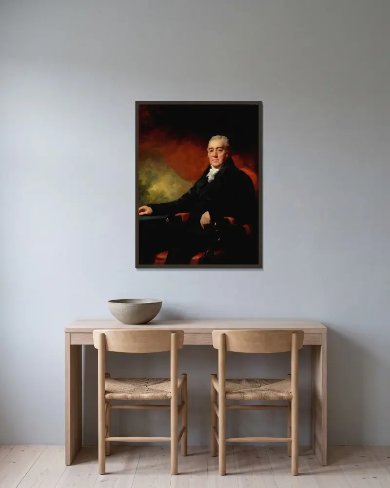 Portrait Of William Murray, Esq av Sir Henry Raeburn inramad på en vägg