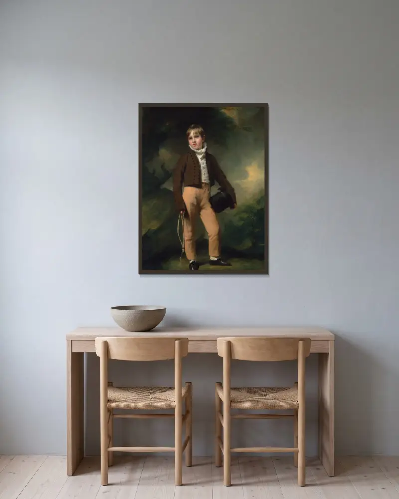 Quentin McAdam av Sir Henry Raeburn inramad på en vägg