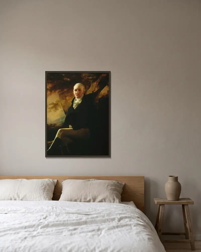 Sir James Montgomery, Second Baronet of Stanhope av Sir Henry Raeburn inramad på en vägg