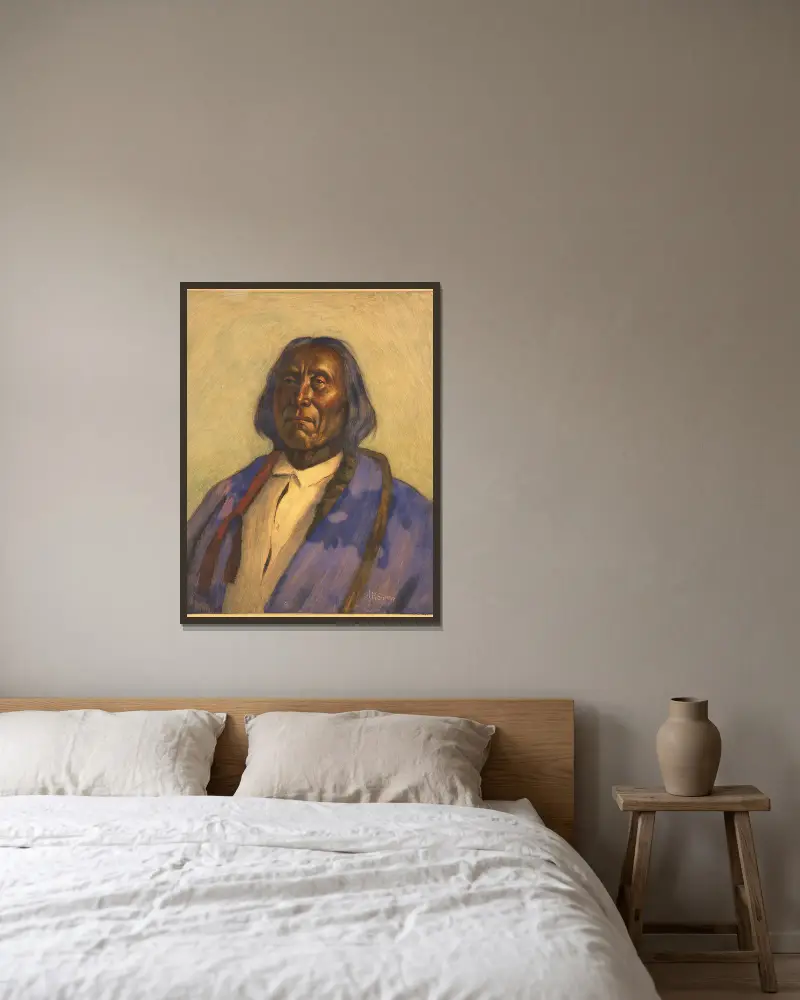 Chief Red Cloud – Sioux, Joseph Henry Sharp w ramie na ścianie