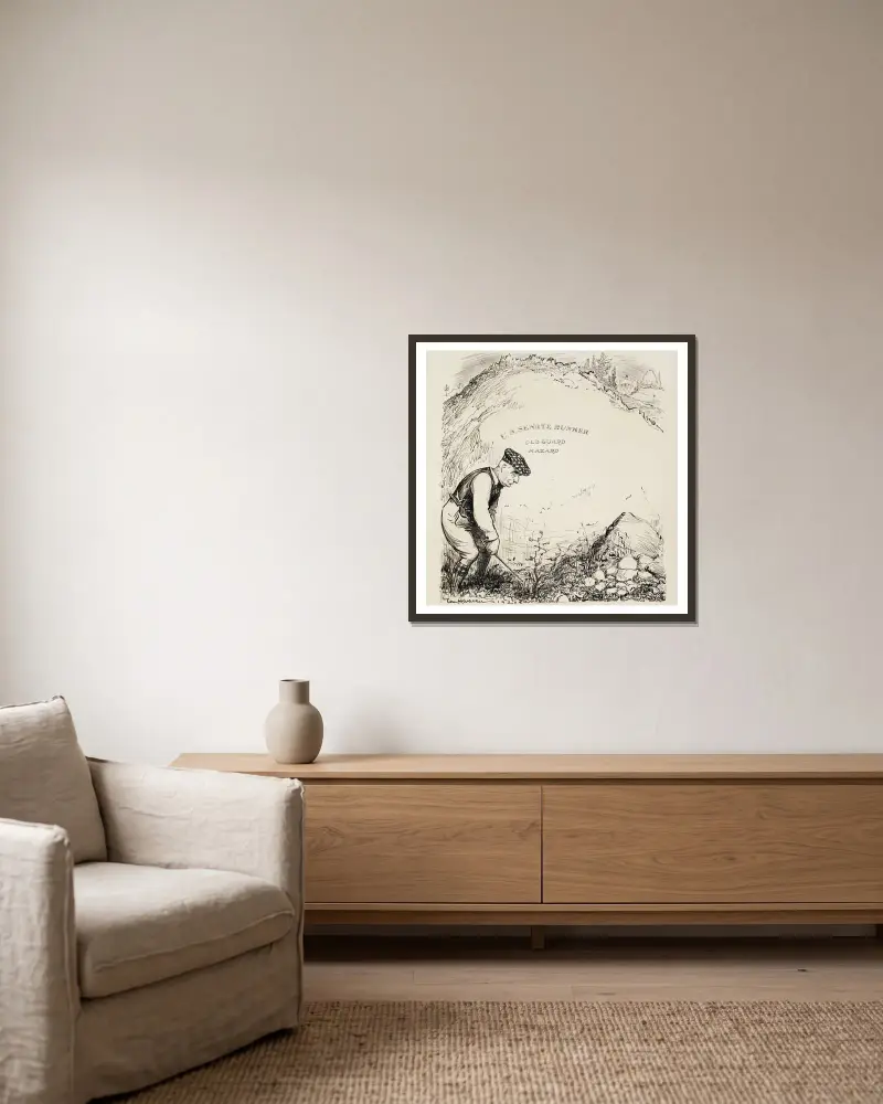 Eine schlechte Lüge von William Henry Walker gerahmt an einer Wand
