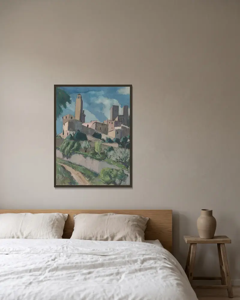 San Gimignano, 1922, Hermann Lismann w ramie na ścianie