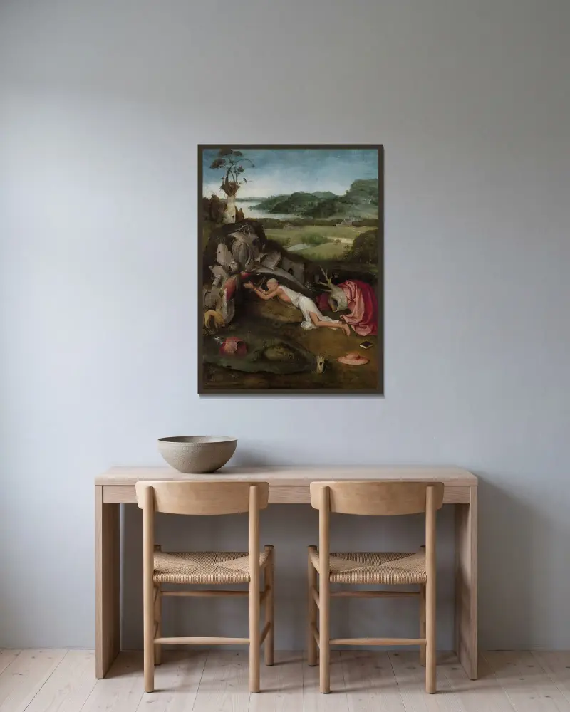 Saint Jerome, Hieronymus Bosch w ramie na ścianie