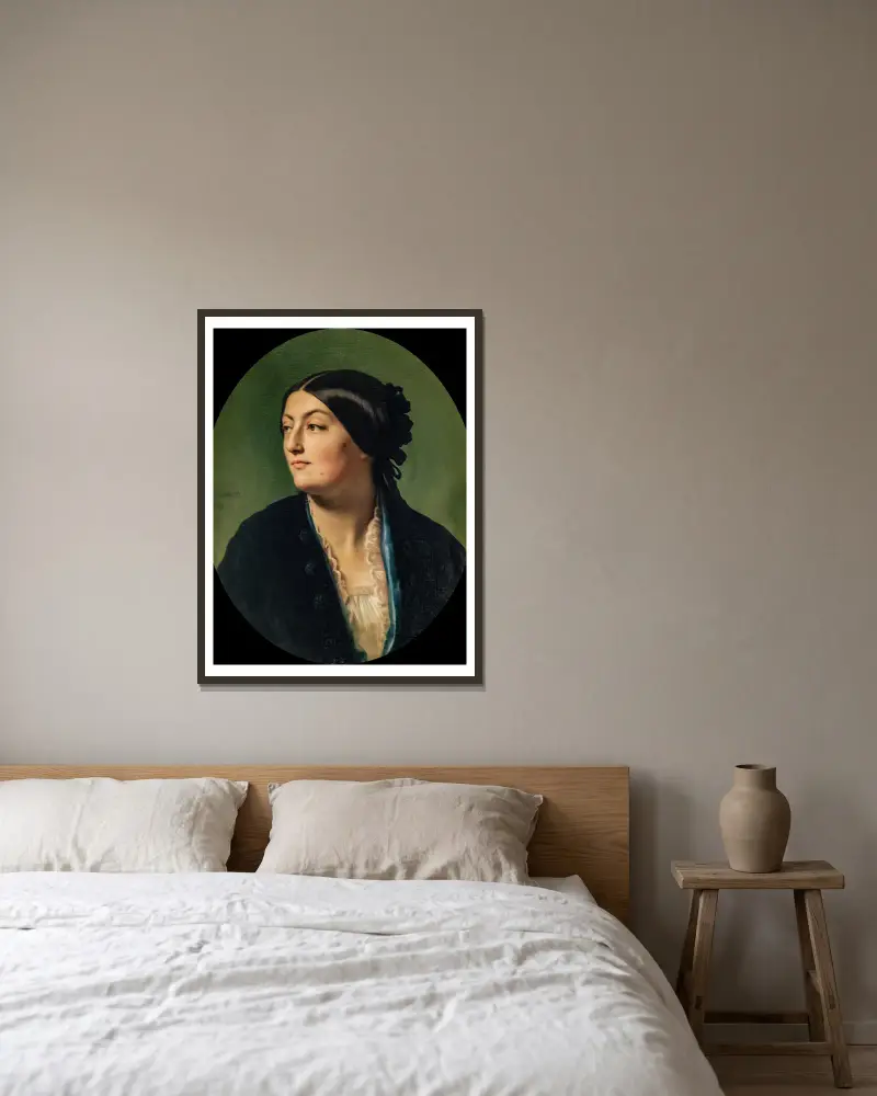 Jeanne Elisabeth, känd som Isabelle Hittorf av Jean-Hippolyte Flandrin inramad på en vägg