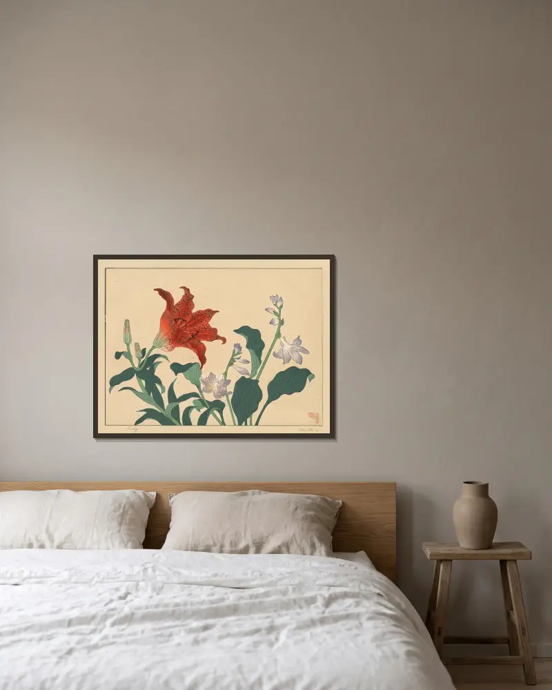 Lily, Sakai Hōitsu w ramie na ścianie