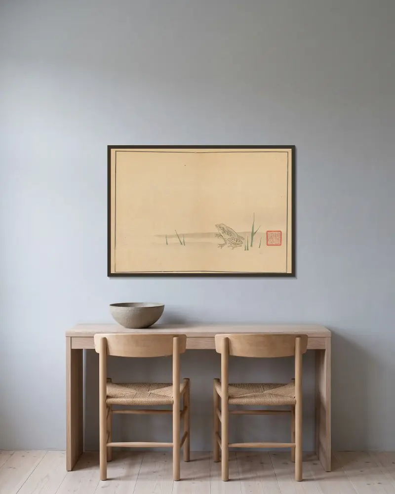 Sakai Hōitsu gajō, Pl.06 av Sakai Hōitsu inramad på en vägg