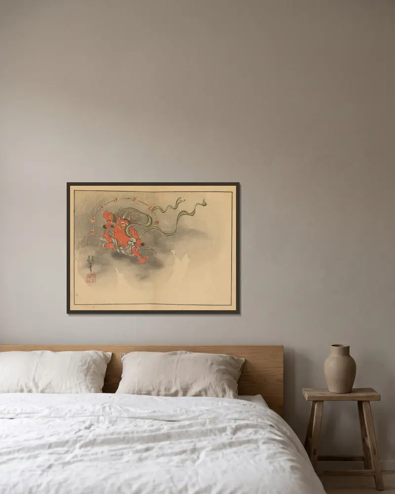 Sakai Hōitsu gajō, Pl.08 av Sakai Hōitsu inramad på en vägg