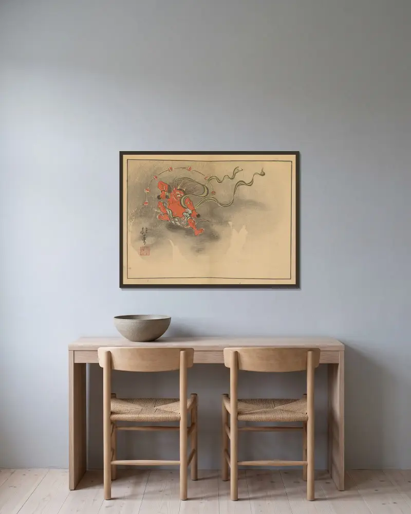 Sakai Hōitsu gajō, Pl.08 av Sakai Hōitsu inramad på en vägg