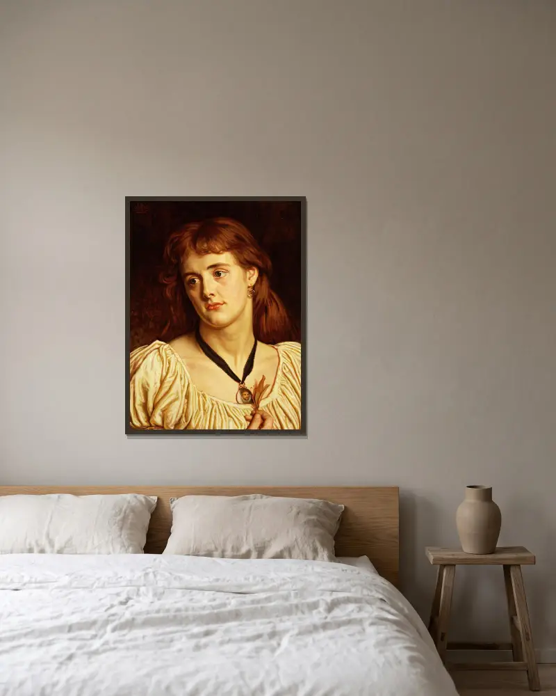 Sorrow av William Holman Hunt inramad på en vägg