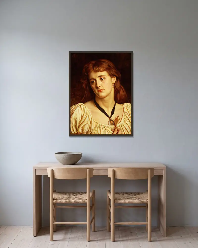 Sorrow av William Holman Hunt inramad på en vägg