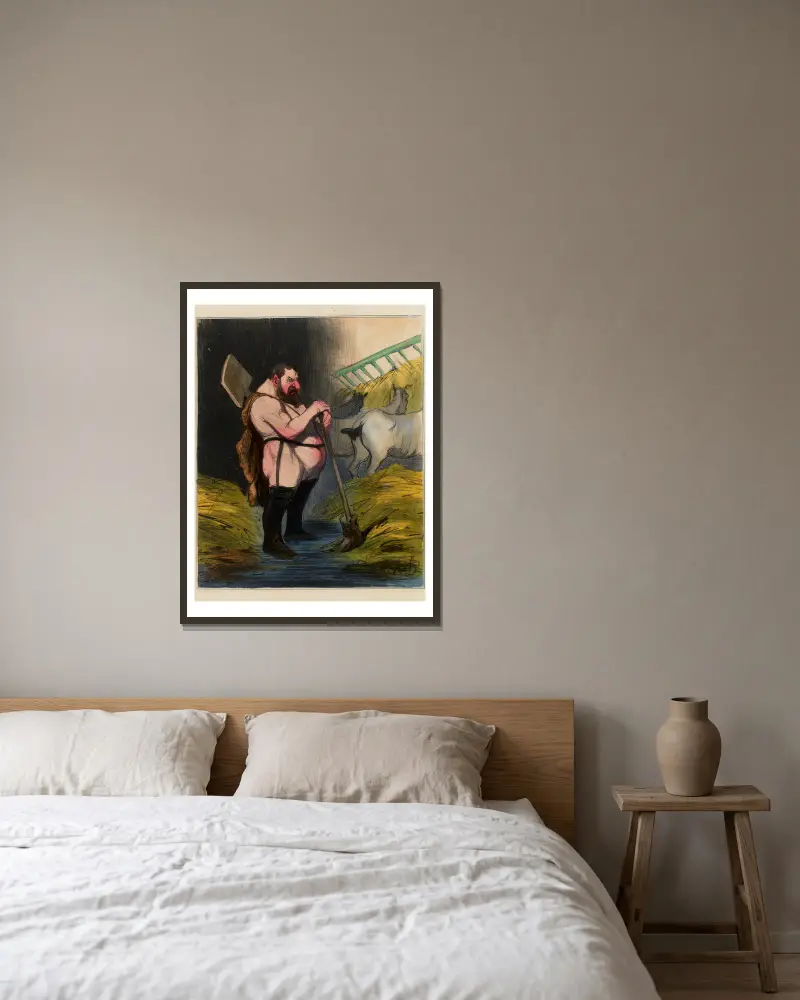 Stajnie Augiasza, Honoré Daumier w ramie na ścianie