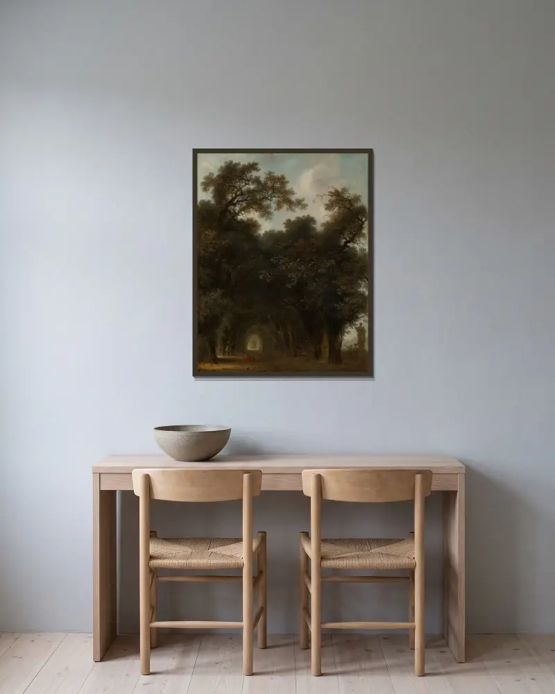 Eine schattige Allee von Jean-Honoré Fragonard gerahmt an einer Wand