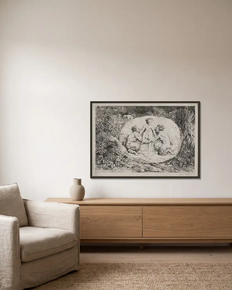 Bachanalie, Jean-Honoré Fragonard w ramie na ścianie
