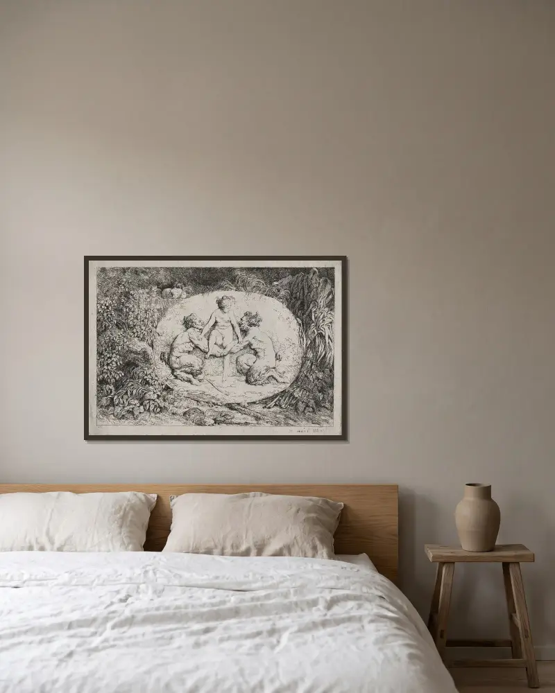 Bachanalie, Jean-Honoré Fragonard w ramie na ścianie