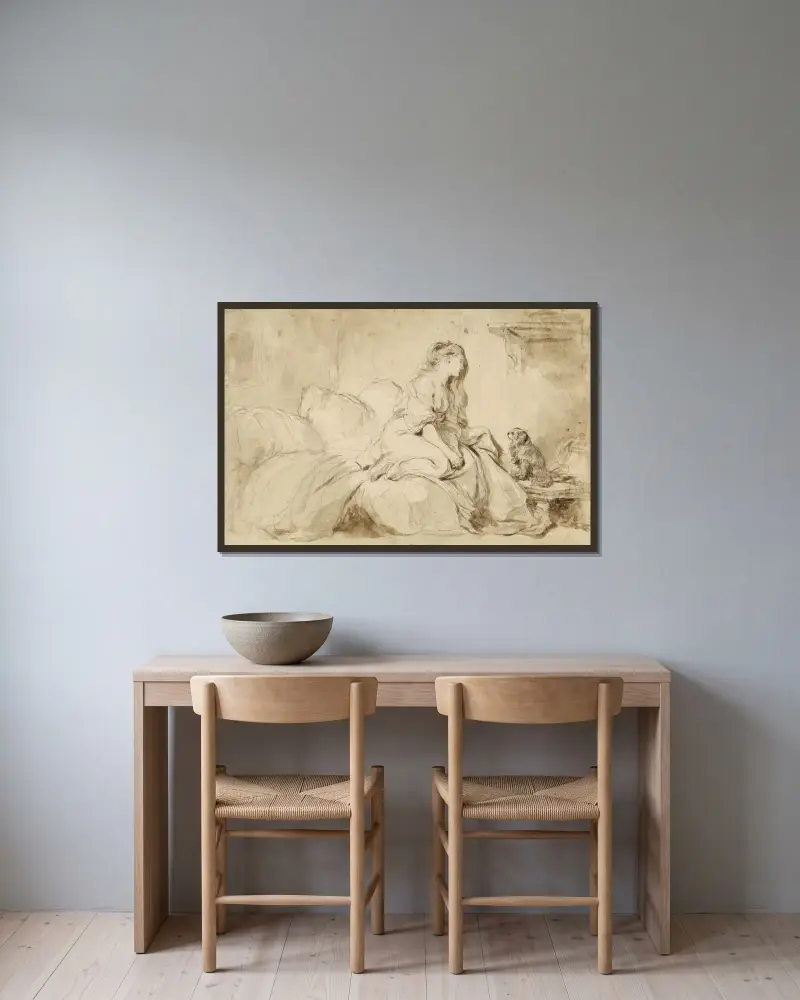 Ach! Gdyby tylko był mi tak wierny, Jean-Honoré Fragonard w ramie na ścianie
