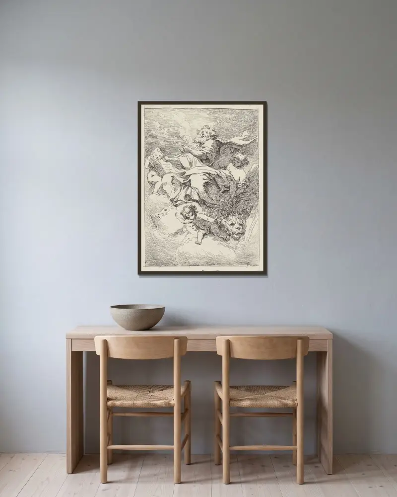 Saint Marc av Jean-Honoré Fragonard inramad på en vägg