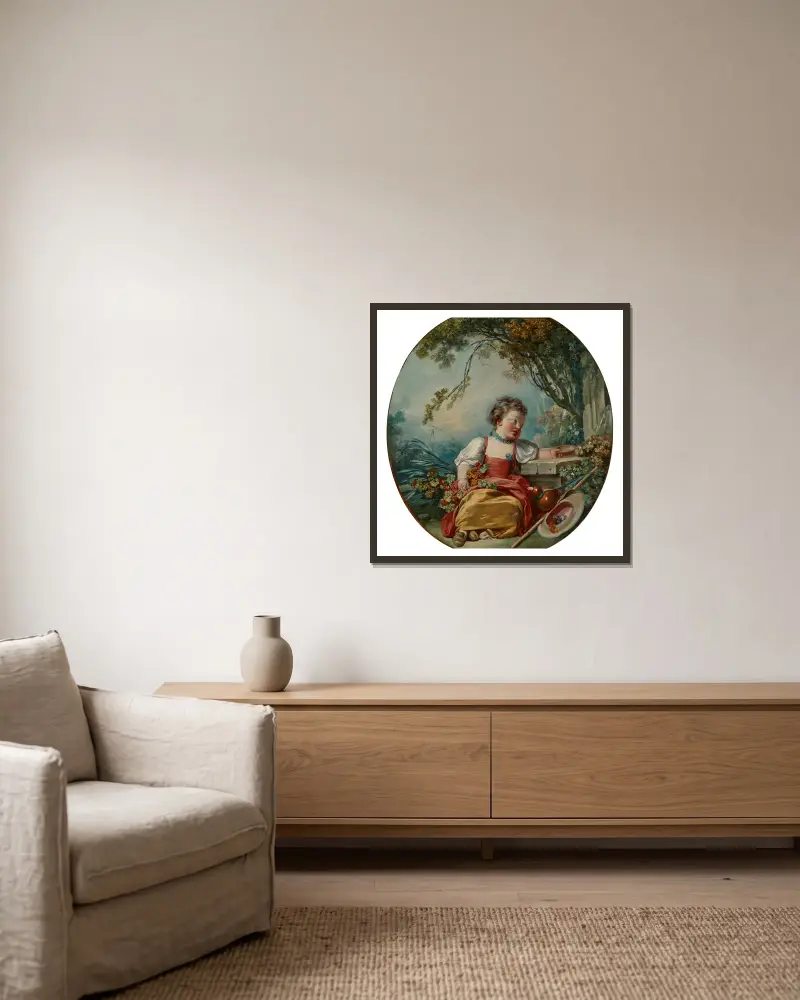 Mały pielgrzym, Jean-Honoré Fragonard w ramie na ścianie