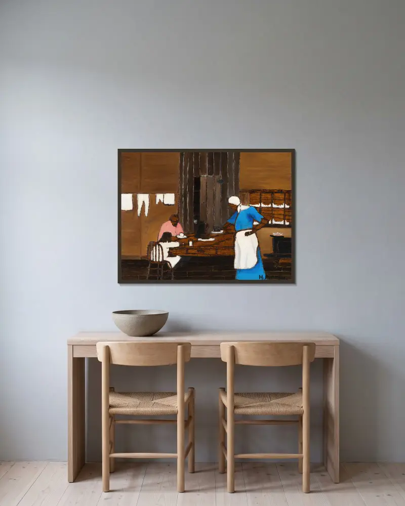 Pora kolacji, Horace Pippin w ramie na ścianie