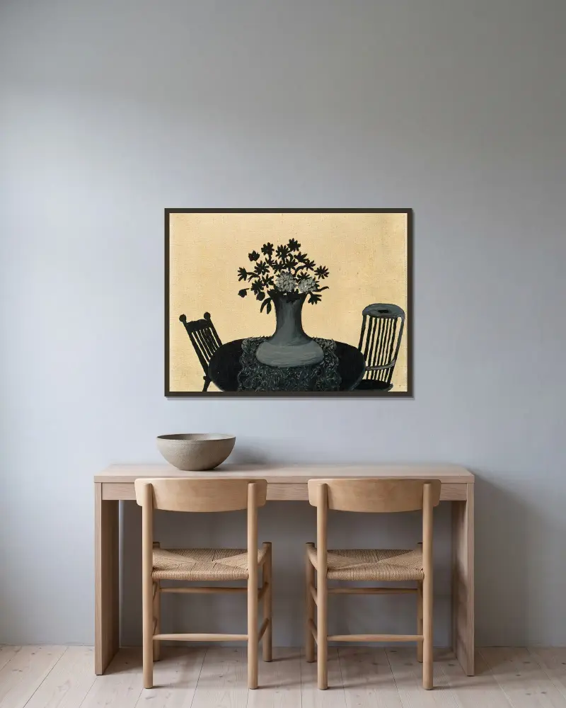 Table and Two Chairs av Horace Pippin inramad på en vägg