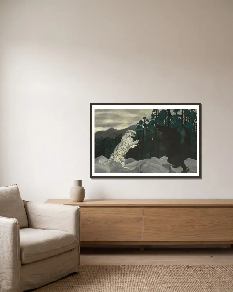Modrý tygr, Horace Pippin v rámu na stěně