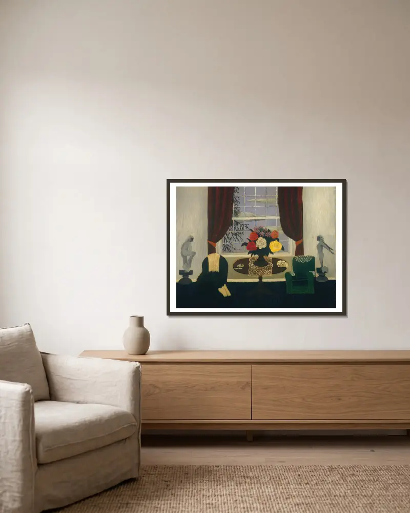 Wiktoriańskie wnętrrze I, Horace Pippin w ramie na ścianie