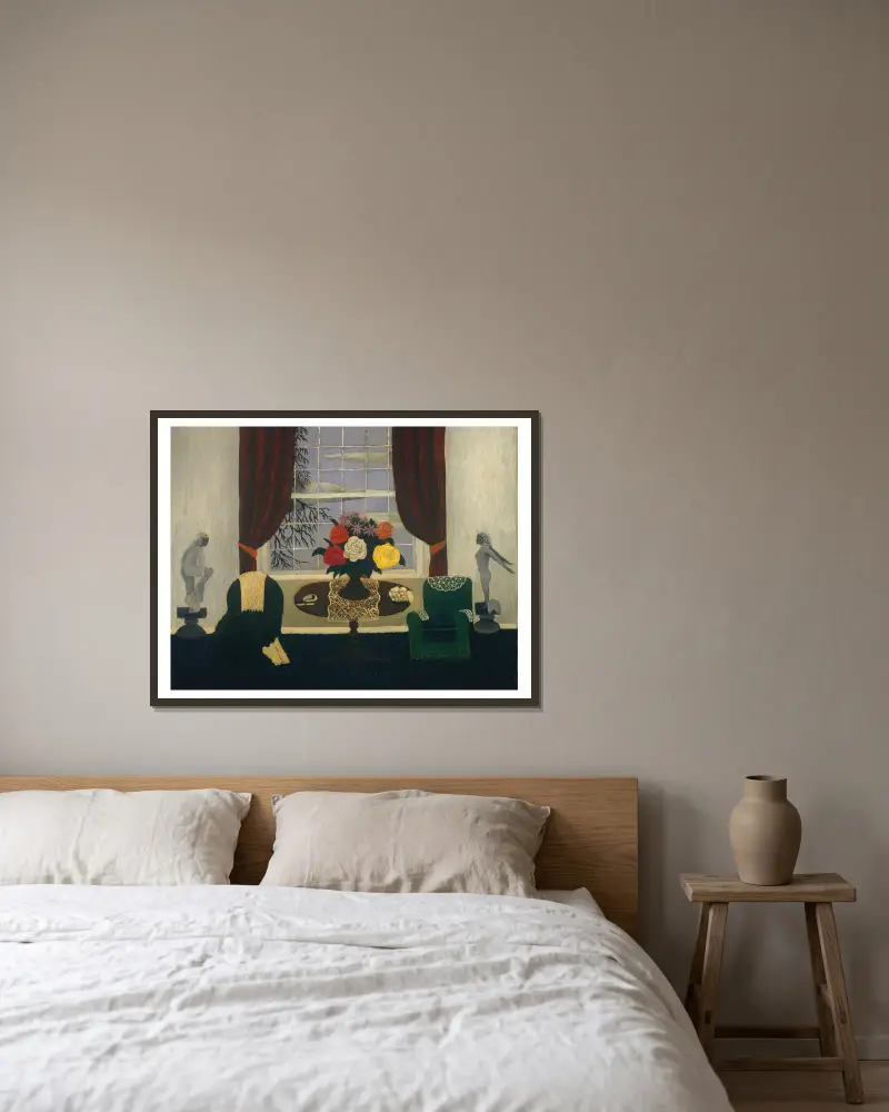 Wiktoriańskie wnętrrze I, Horace Pippin w ramie na ścianie