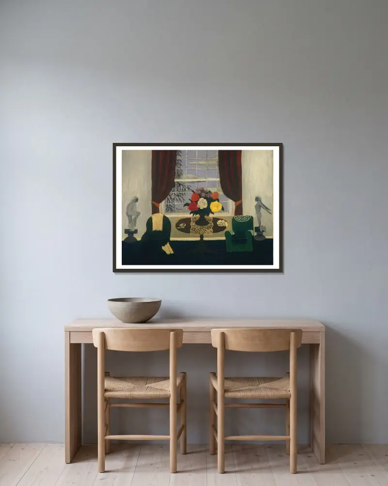 Wiktoriańskie wnętrrze I, Horace Pippin w ramie na ścianie