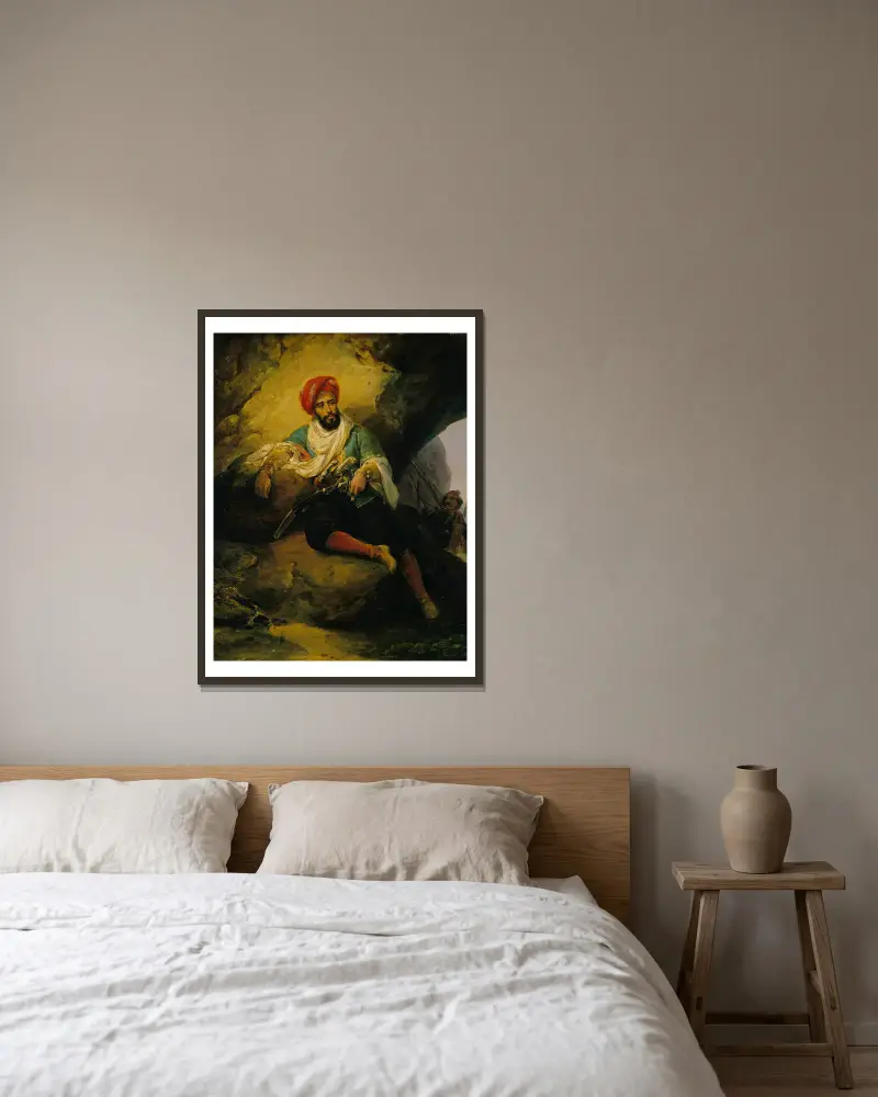 Conrad der Korsar von Horace Vernet gerahmt an einer Wand