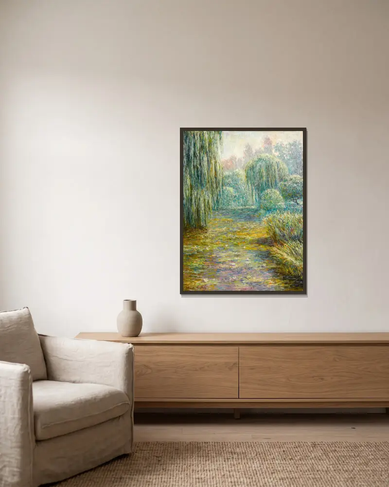 Der Garten in Giverny – Nr. 1 von Blanche Hoschedé-Monet gerahmt an einer Wand