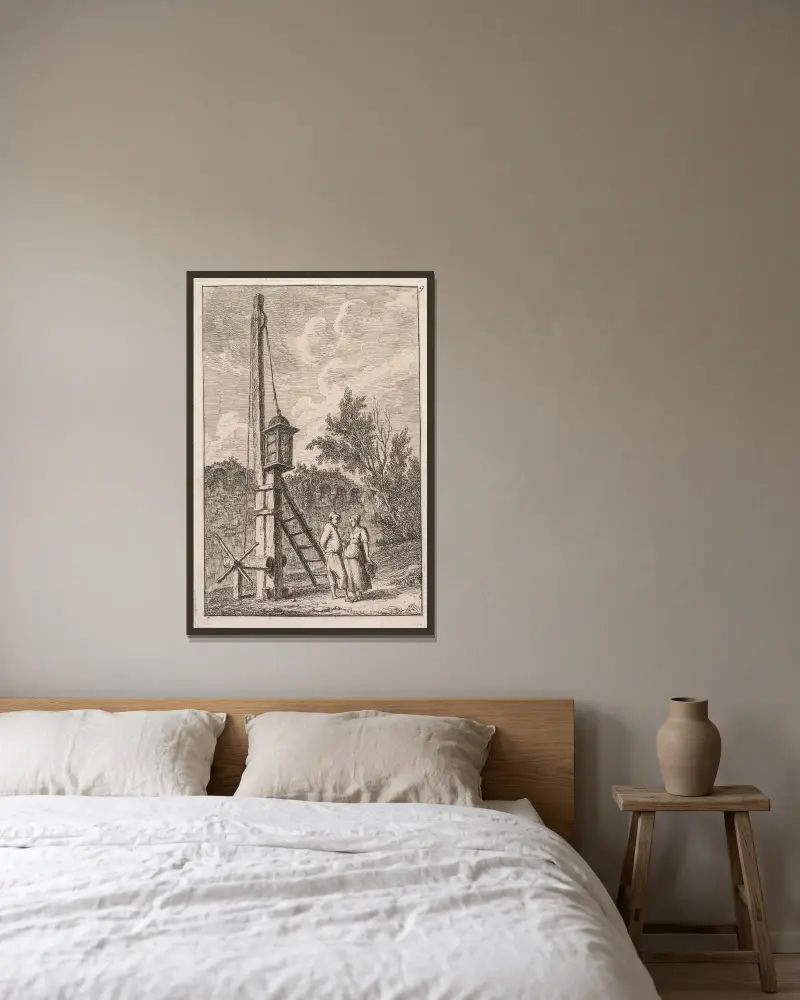 Kůl, Hubert Robert v rámu na stěně