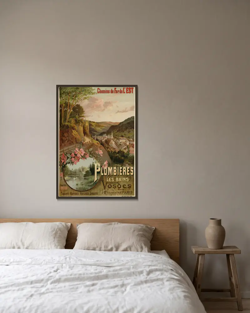 Chemins de fer de l’Est ; Plombières les Bains von Frederic Hugo d’Alési gerahmt an einer Wand