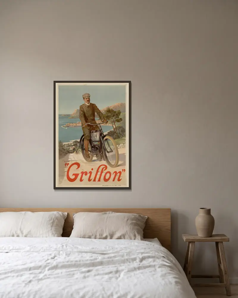 Griffon av Frederic Hugo d’Alési inramad på en vägg