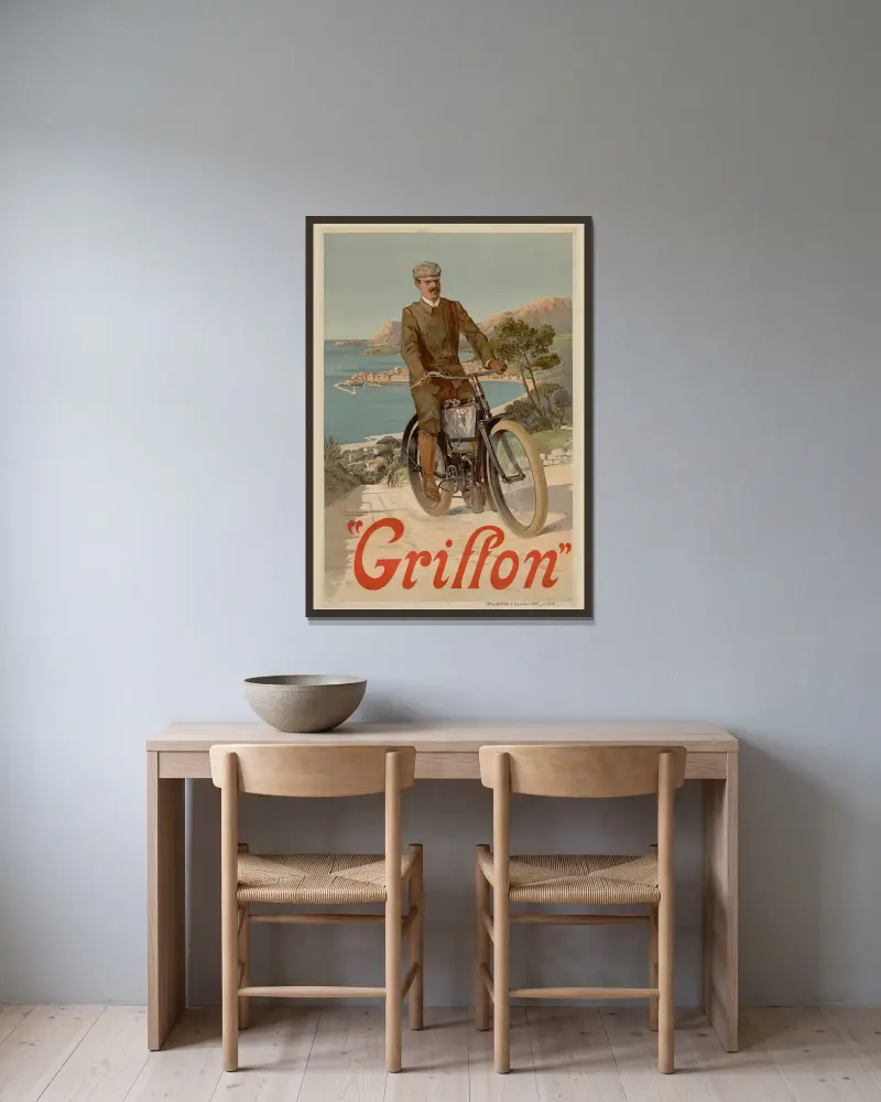 Griffon av Frederic Hugo d’Alési inramad på en vägg