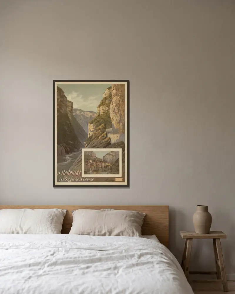 Le Dauphiné. Les Gorges de La Bourne von Frederic Hugo d’Alési gerahmt an einer Wand