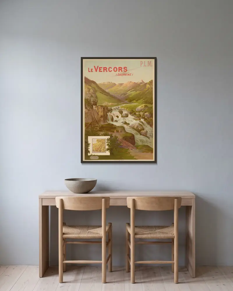 P.L.M. Vercors (Dauphiné) av Frederic Hugo d’Alési inramad på en vägg
