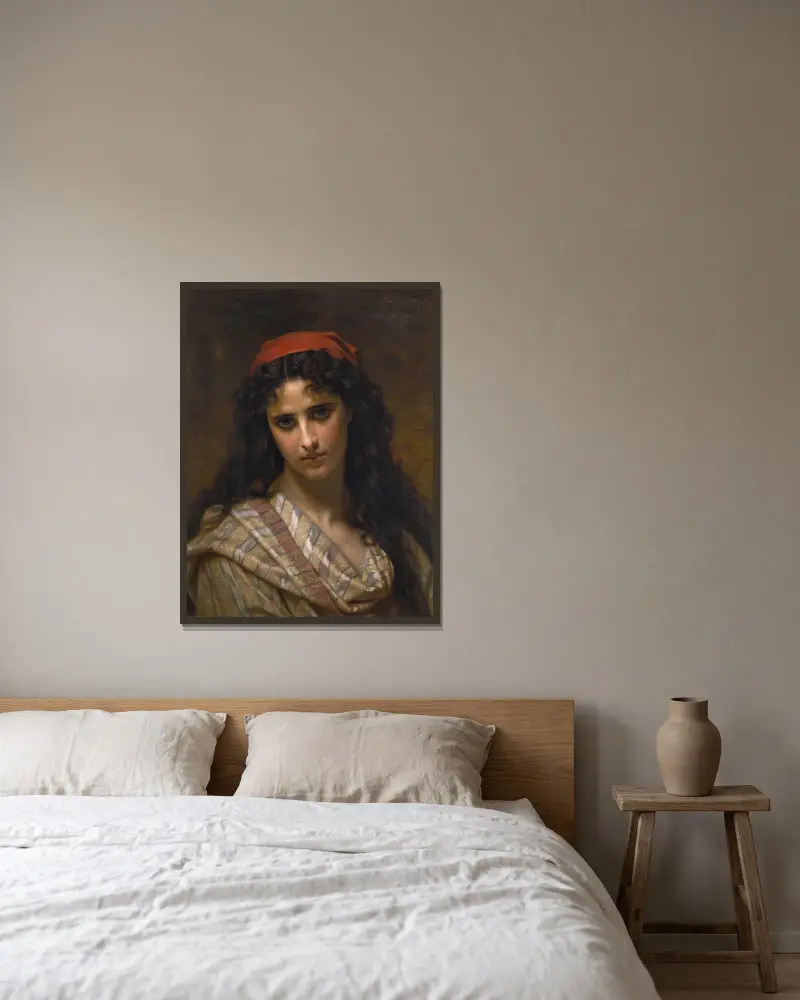 A rare beauty av Hugues Merle inramad på en vägg