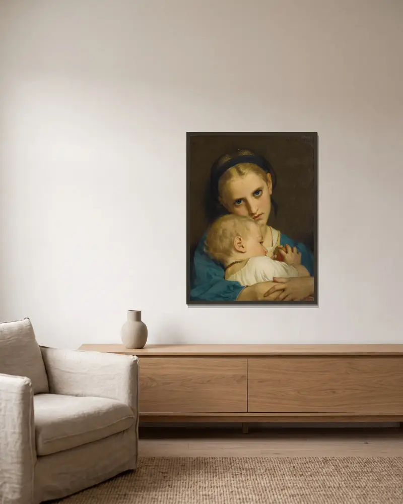 Affection von Hugues Merle gerahmt an einer Wand