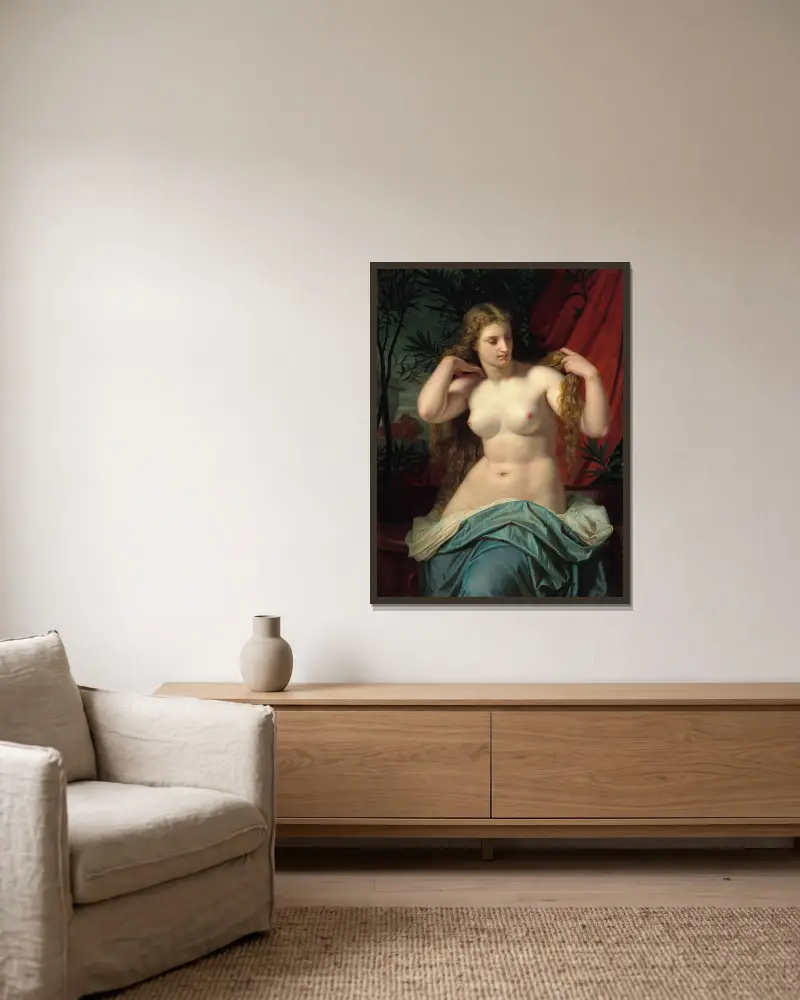 Batseba, Hugues Merle w ramie na ścianie