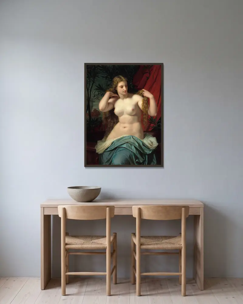 Batseba, Hugues Merle w ramie na ścianie