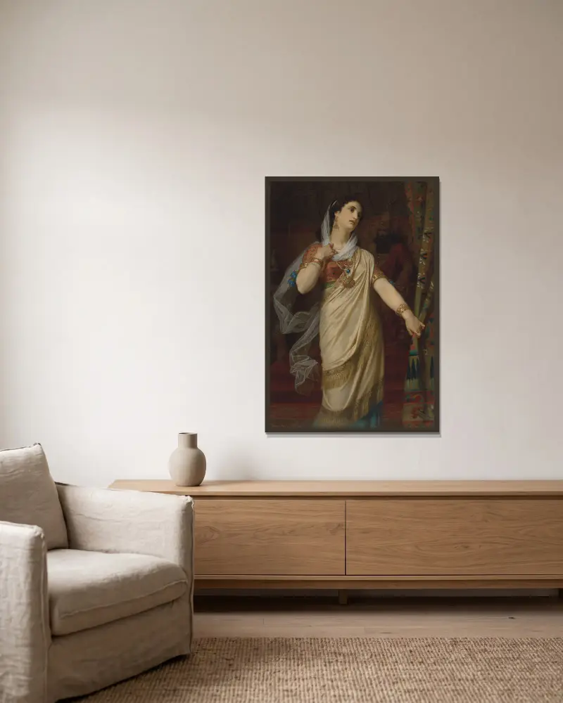 Esther av Hugues Merle inramad på en vägg