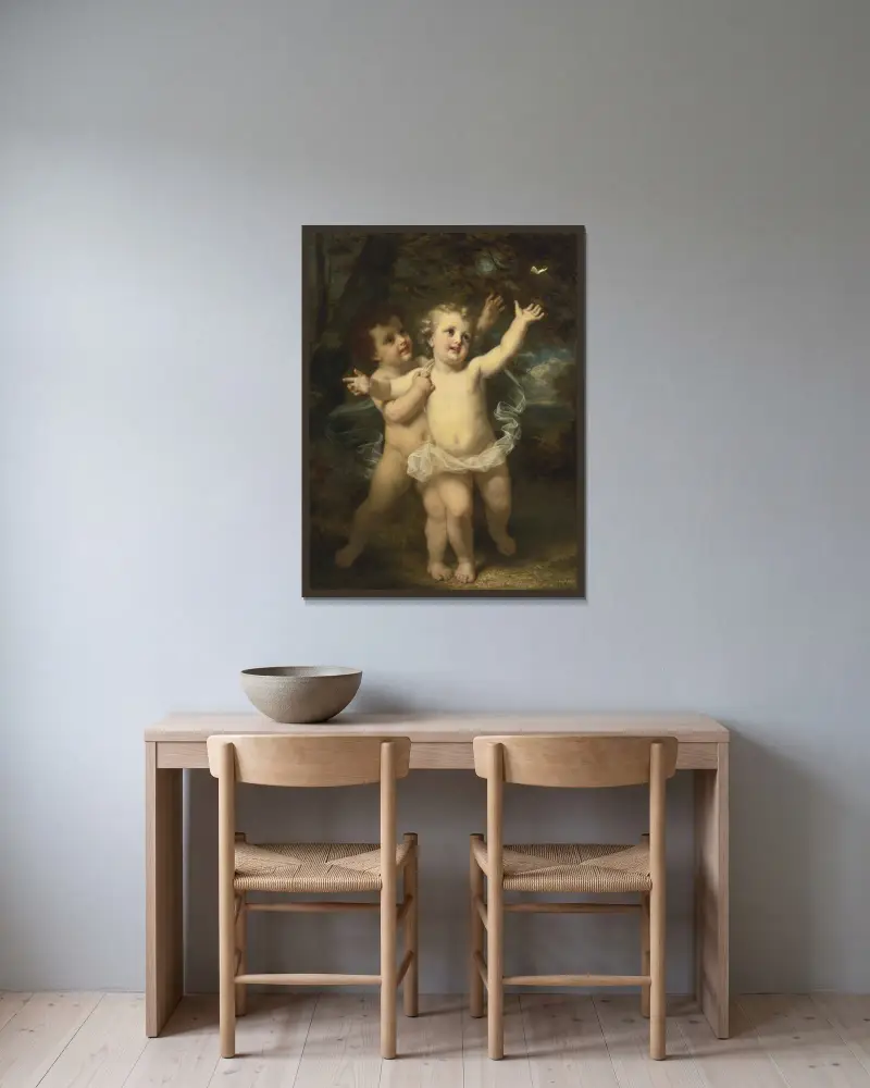 Motyl, Hugues Merle w ramie na ścianie